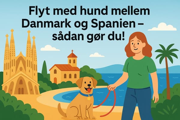 Flyt med hund mellem Danmark og Spanien – sådan gør du!