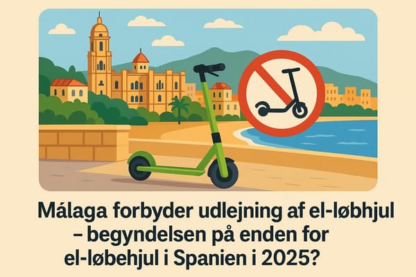 Málaga forbyder udlejning af el-løbehjul – begyndelsen på enden for el-løbehjul i Spanien i 2025?